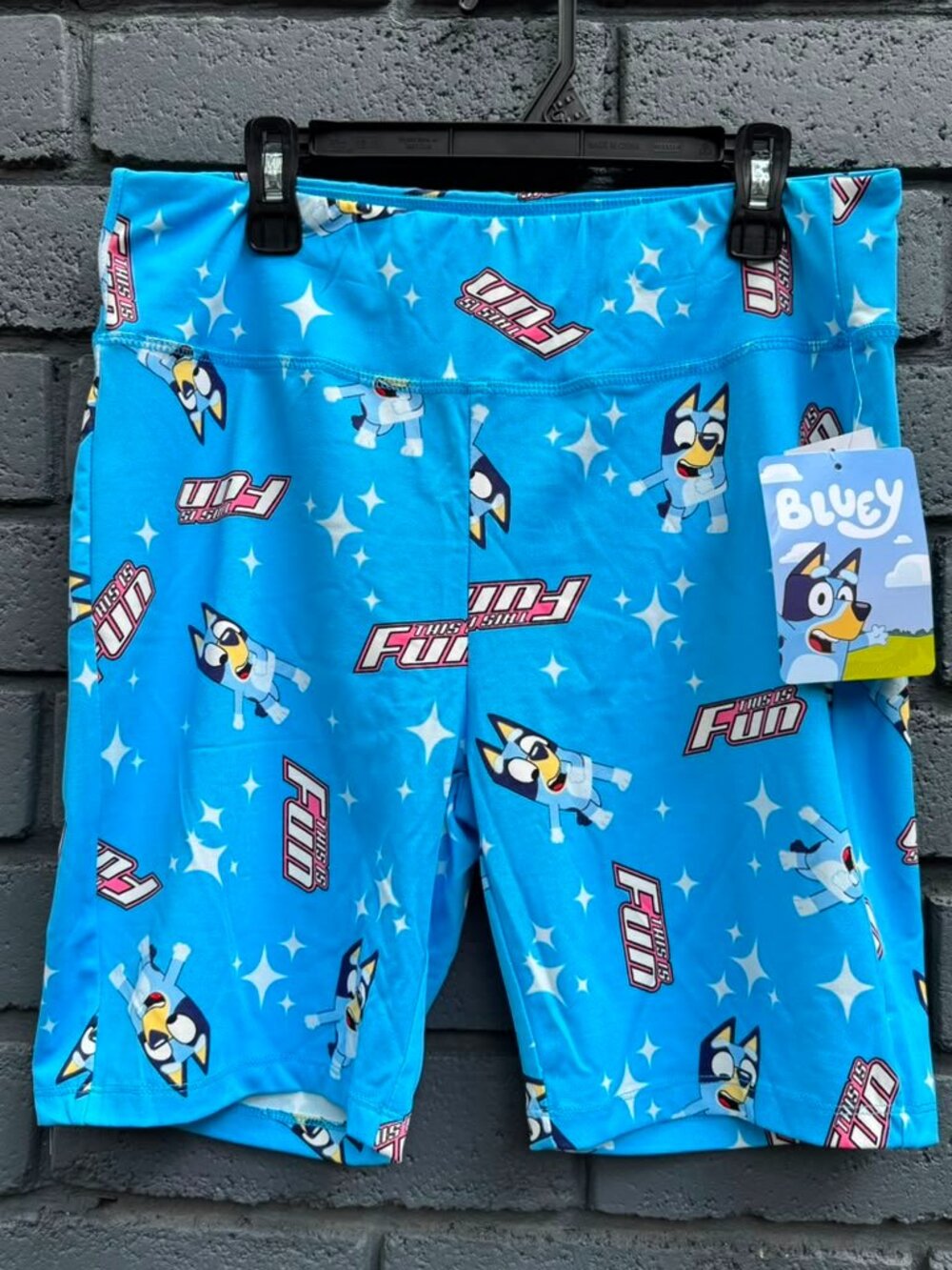 Women's Bluey Print Stretch  Athletic Bike Shorts XXS-XXL Performance Active
